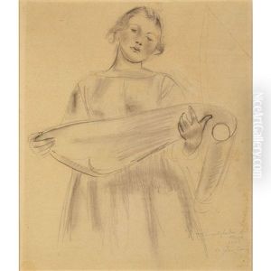 Woman Holding A Length Of Fabric Woman Holding A Length Of Fabric