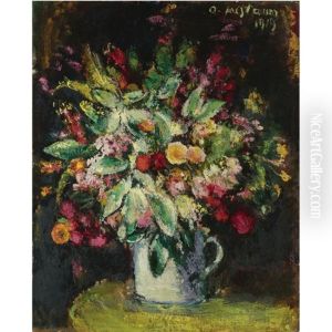 Blumen Stillleben-still Life With Flowers by Anton Faistauer
