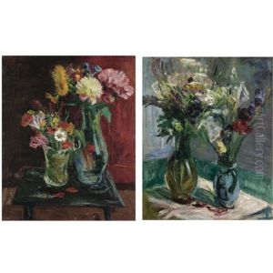 Blumen Still-leben (dbl-sided) by Anton Faistauer