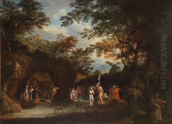 Sudliche Gebirgslandschaft Mit Der Taufe Christi - view 1