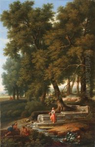 Figures In A Classical Landscape (+ Another; Pair) by Anton Faistenberger