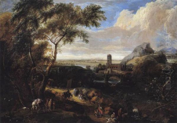Heroische Landschaft Mit Reisenden - view 1