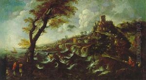 Sudliche Kustenlandschaft Im Sturm