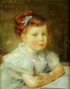 Jeune Fille Au Noeud Bleu Dans Les Cheveux