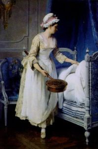 Servante Au Chauffe-lit by Antoine Jean Etienne (Tony) Faivre