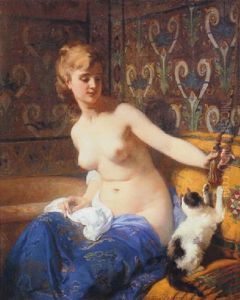 The New Kitten by Antoine Jean Etienne (Tony) Faivre