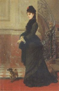Preparing For An Afternoon Stroll by Antoine Jean Etienne (Tony) Faivre