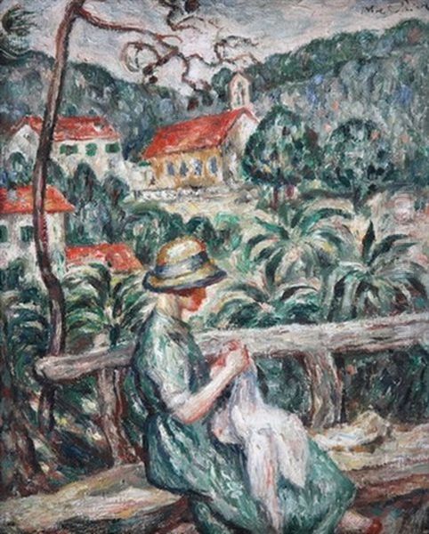 Jeune Fille A L'ouvrage - view 1