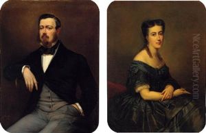 Portrait Of A Gentleman Wearing A Morning Suit And Black Jacket by Louis Stanislas Faivre-Duffer