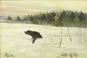 Hunting The Bear In The Snow by Julian Falat