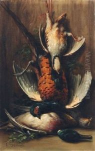 Stillleben Mit Totem Fasan by Giuseppe Falchetti