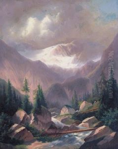 Paesaggio Montano Con Ruscello