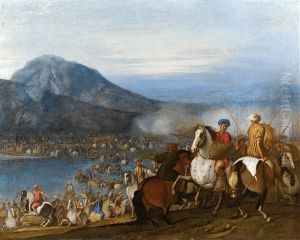 Szene Aus Dem Krieg Der Philister Gegen Die Pharisaer by Aniello Falcone