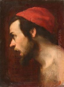Portrait Eines Mannes Mit Roter Kappe