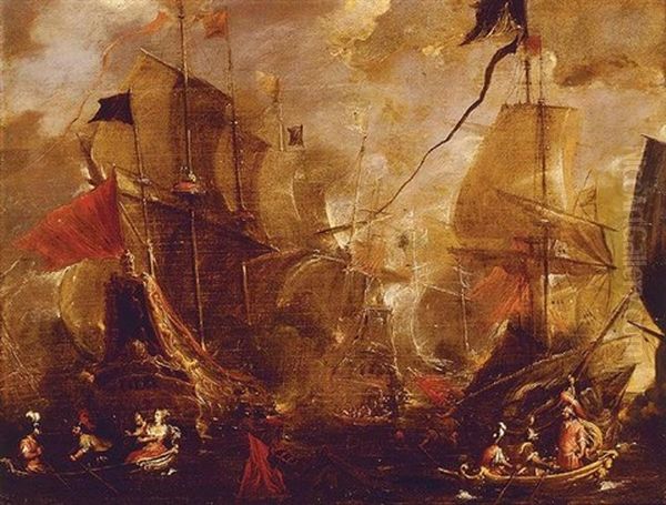 Cleopatra Fleeing The Battle Of Actium - view 1