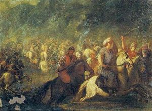 Battaglia Di Cavalieri by Aniello Falcone