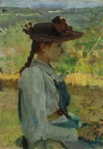 Ritratto Di Fanciulla by Arturo Faldi