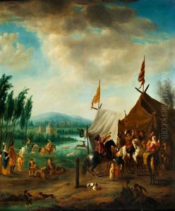 Die Hirschjagd by Carel van Falens or Valens