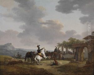 Rastende Soldaten by Carel van Falens or Valens