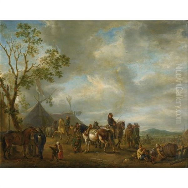 Scene De Campement Militaire - view 1