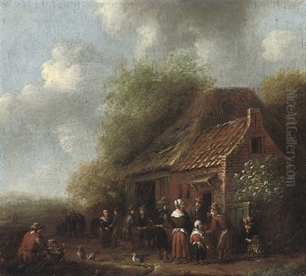 Peasants Outside An Inn - view 1