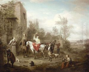 Elegant Figures Resting After The Hunt Elegant Figures Resting After The Hunt