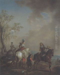 Ruckkehr Von Der Falkenjagd by Carel van Falens or Valens