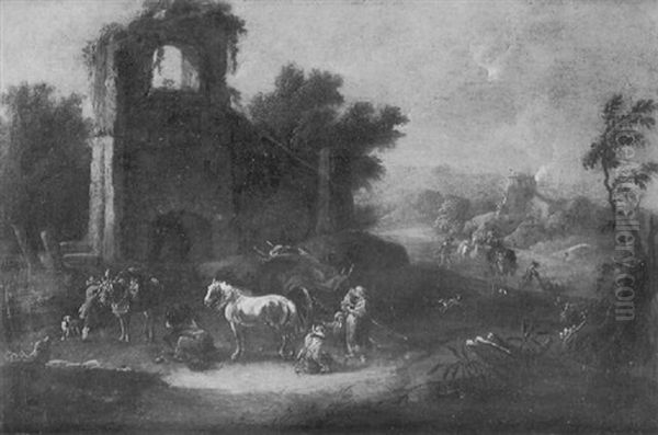 Halte De Nomades Pres De Ruines - view 1