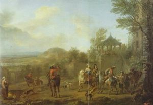 Depart Pour La Chasse by Carel van Falens or Valens