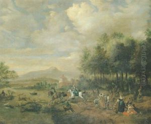 Le Bat-l'eau Du Cerf by Carel van Falens or Valens