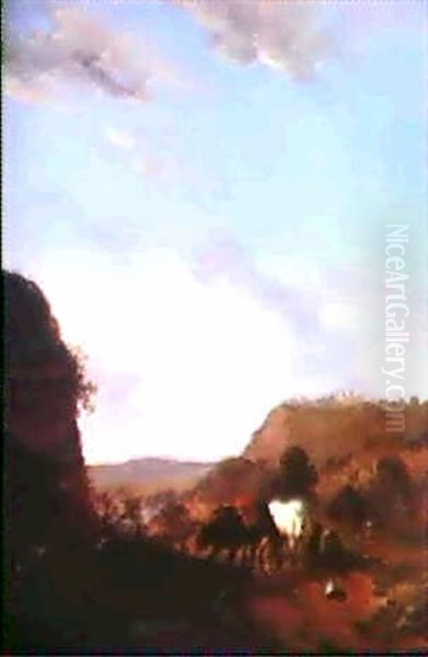 Paesaggio Con Cavalieri In Sosta - view 1