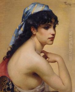 A Spanish Beauty by Luis Ricardo Falero