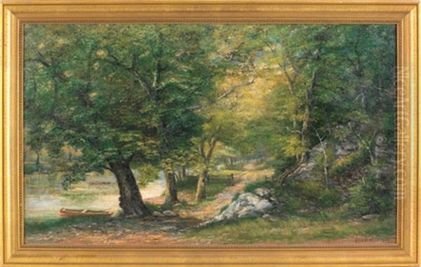 Wooded Landscape With A River - view 1