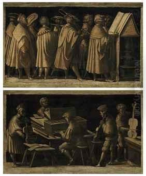 A Procession Of Musicians; - view 1