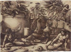 Expulsion Of Adam And Eve From Paradise by Aspertini Amico