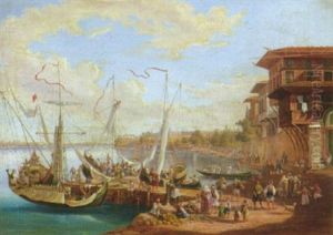 Markt In Kady-kioy by Johann Jakob Falkeisen