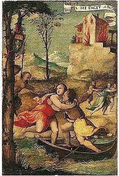 A Mountainous Landscape With Satyrs Pursuing Nymphs - view 1