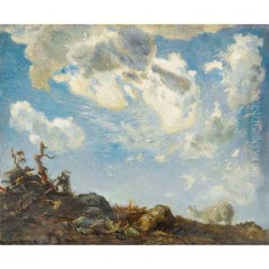 Ane Dans Une Lande by Louis Clement Faller
