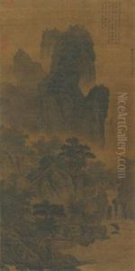 Recluse In Lofty Summer Mountains by  Fan Kuan
