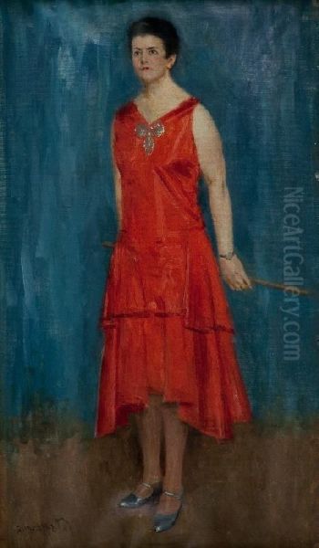 Signora In Abito Rosso - view 1