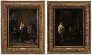A Pair Of Paintings: Titian Painting Flora