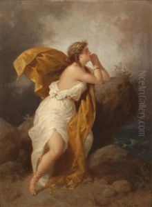 Elena, Helen Of Troy Gazing Out To Sea by Enrico Fanfani