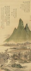 The Autumn Colors On The Qiao And Hua Mountain Following Zhao Mengfu And Dong Qichang by Fang Shishu