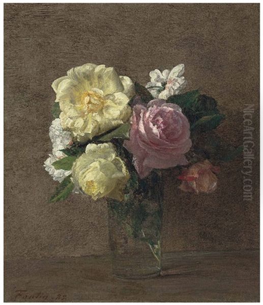 Roses Dans Un Verre Droit - view 1
