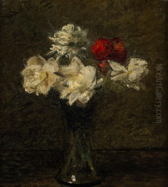 A Red Rose Amid The White - view 1