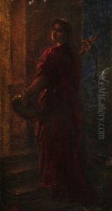 Femme Au Tambourin (l'hiver) by Henri Fantin-Latour
