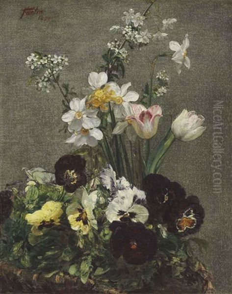 Narcisses, Tulipes Et Pensees - view 1