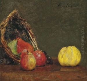 Nature Morte A La Pomme De Calville by Henri Fantin-Latour