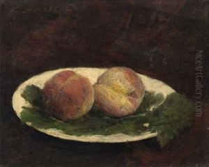 Deux Peches Dans Une Assiette by Henri Fantin-Latour