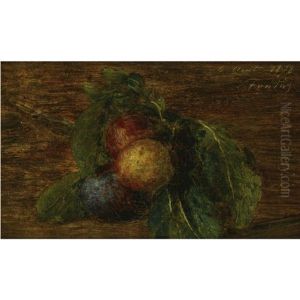 A Still Life With Prunes by Henri Fantin-Latour